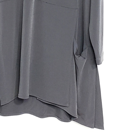 EDW Every Day Wear Lagenlook Asymmetrical Hem Top - Picture 3 of 4